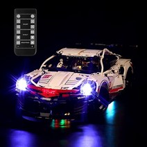 레고 테크닉 42096용 LED 조명 키트 레고 포르쉐 911 RSR 자동차 빌딩 세트(라이트 키트 레고 없음)-RC 버전 조명, Porsche 911 RSR