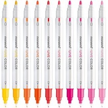 모나미 라이브칼라 낱색 / 형광 / 39가지 색상 / 트윈 / 칼라펜 / 수성마킹펜 / 0.4mm / 1.2mm, O 08 딥 오렌지