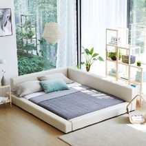 laterior 매트리스받침 대 저상형 낮은 매트리스판 토퍼 침대파운데이션 프레임 깔판 SS, 아이보리
