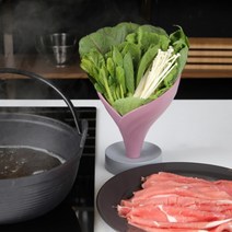 4colors 국산 실리콘 물빠짐 쌈 채소 꽂이 상추 접시 샤브샤브 야채 거치 플레이팅 채반 대형 깔대기 방울 토마토 과일 그릇 야채체반 커트러리 수저 건조 보관 정리 수납, 핑크