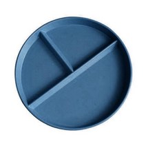 식판 재사용 가능한 둥근 다이어트 디너 밀 분할 전자 레인지 스낵 과일 샐러드 인치, 4.파란