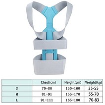 자세교정기 거북목 바른 자세 보이지 않는 가슴 교정기 척추 측만증 척추 벨트 어깨 의료, 하얀, s