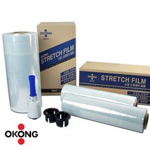 오공 공업용 스트레치필름 수동랩 자동랩, 12Tx500MMx350M(4롤)