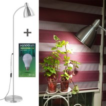 이케아 식물등 레르스타 + 히포 식물생장용 LED 램프 12W, 레르스타 화이트 + 히포 식물등 12W