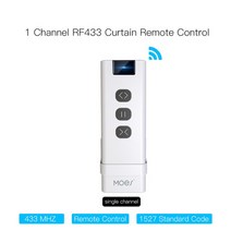 ZigBee RF 스마트 터치 커튼 스위치 롤러 블라인드 셔터 Tuya 스마트 App 무선 제어 릴레이 상태 Alexa google과 함께 작동, 1 Remote (1 Channel), CHINA
