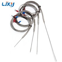 부품 LJXH K-타입 열전대 1.5mm x 50mm/100mm/150mm/200mm 프로브 온도 센서 1m/2m/3m/4m/5m, [02] 2M Cable, [04] 1.5mmx200mm Probe