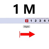 측정기 12 미터 트랙 줄자 방수 자기 접착 강철 눈금자 1-5m 측정 테이프 T-트랙 테이블 톱 목공용, Left to Right-1m
