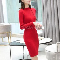 SAMARA 퀄리티 여성 가을 니트원피스 겨울 니트 원피스 긴팔 롱 스웨터 355 CM10 CHyb5k8y