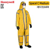 하니웰 SPACEL C MEDIUM 내산복 내화학복 3형식보호복 MC3000 타이켐C 켐맥스1 동일타입, XL, 1개