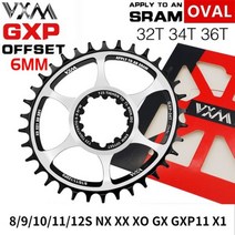 자전거 스프라켓 스프로킷VXM 자전거 타원형 Chainwheel 32T 34T 36T MTB 오프셋 6MM 체인 링 GXP 스프로킷, 01 Offset 6MM Oval GXP_01 32T