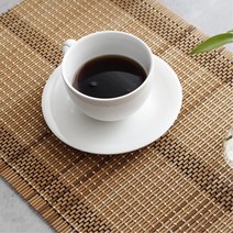 전통차 한옥집 대나무소재 테이블 식탁 매트 2개 4인용식탁 2인식탁 식탁테이블 카페, 민무늬