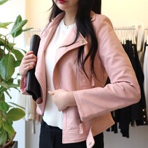 메리앤유 비죠디테일 램스킨라이크 라이더자켓