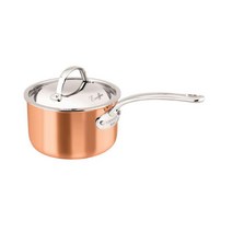 Chasseur 차세르 Escoffier Copper and 스테인리스 스틸 TriPly 18cm 2.5L Covered 소스팬 선물