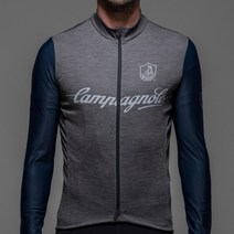 Campagnolo PALLADIO WINTER Retro Wool Blend Long Sleeve Cycling Jersey : GREY