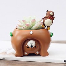 ROOGO 루고 화분 거꾸로 보는 세계 곰돌이