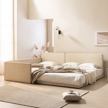 [삼익가구]포근 데이베드형 저상형 패밀리 침대 SS+SS SS+Q, 01. SS+SS(매트제외), 베이지