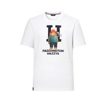22SS [PADDINGTON]화이트 패딩턴 콜라보 그래픽 반팔 라운드 티셔츠 HUTS2B971WT