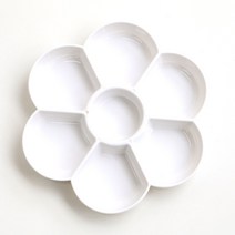 꽃팔레트 미술 파레트 수채화 투명 파렛트 미니 팔렛트 아크릴 유화, 흰색