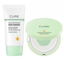 김정문알로에 큐어 아쿠아 마일드 선크림40ml+선쿠션25g 2종세트 비건SPF50+ PA++++ 자외선차단 한국 케이뷰티, 상세페이지 참조, 상세페이지 참조, 상세페이지 참조