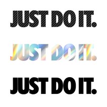 JUST DO IT 저스트두잇 포인트 데칼스티커, S, 카본
