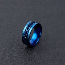 남성용 스테인레스 스틸 반지 회전식 체인 Anillos 트렌디 맞춤형 여성 주얼리 장식 비 산화 및 퇴색 5 가지 색상