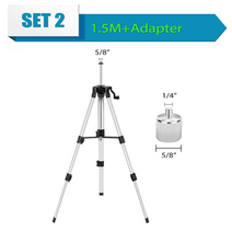 1.2m1.5m 레이저 레벨 삼각대 조정 가능한 높이 두꺼운 알루미늄 삼각대 58 14quot 어댑터, 어댑터 포함 1.5m