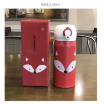 스타벅스 보온 보냉 텀블러 화이트베어외 6종 350ml 스벅 컵받침 선물종이가방 지급, 레드도그