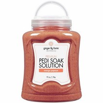 Ginger Lily Farms Botanicals 프리미엄 Pedi Soak 솔루션 엡솜 솔트와 바다 소금 함유 100% 얼룩 방지 거품 없음 코코넛 망고 향 2L(70, Green Tea Lemongrass