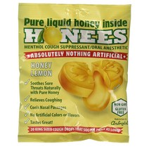 Honees 허니스 목캔디 필드 드롭 20개입 12봉 허니 레몬 Honey Lemon Cough Drops 20 Count