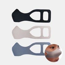 숨쉬기 편한 3D 항균 코 마스크 / 귀편한 비말차단 마스크 빨아쓰는 다회용 구리 원사 스파클론 원단 / 프리 사이즈 취식용, 그레이, 5개