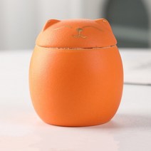 애견장례용품 애완동물 유골용 고양이 모양 기념 화장 장례 고양이 항아리용 블랙 장식 수공예 개 150 500ml