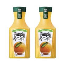 Simply 심플리 100% 블렌드 하이 펄프 오렌지 주스 1.54L 2팩 All Natural Non-GMO 100% Orange Juice