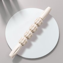 요가 마사지 롤러 헬스 근육 근막봉, 흰색 - 네 바퀴