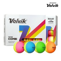 VOLVIK 볼빅 비비드 콤비 3피스 골프공 1더즌(12알) 무광 컬러볼, 1세트, 4색