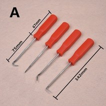 4 개대 자동차 및 후크 세트 자동차 o 링 오일 씰 가스켓 풀러 리무버 공예 손 도구, a