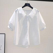 스타일아유 스트라이프 셔츠 여성 세로줄무늬 카라 브이넥 블라우스 여름 5부소매 티셔츠