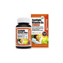 [오싸다]캐나다 선라이트 비타민D3 2000IU 300mg x 180캡슐_*0*, 1