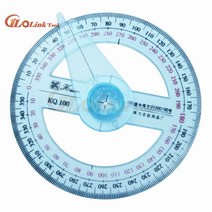 각도자 1Pcs 원형 10cm 플라스틱 360 포인터 분도기 눈금자 각도 파인더 스윙 암 학교 사무 용품, 한개옵션0