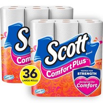 Scott ComfortPlus 화장지 대형 롤 18롤 (2개 팩) 총 36롤