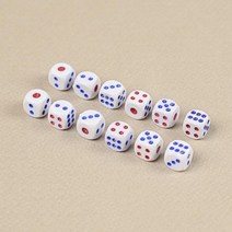 다면체주사위 플라스틱주사위 주사위 정육면체주사위 학습교구 테이블게임주사위 미니 12세트1cm 보드게임, 상세페이지 참조