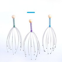 두피 관리기 헤어빔 전동 마사지기계 1pc 문어 머리 이완 통증 완화 바디 스트레스, 무작위 1pc