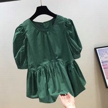 레이스 루즈핏 버튼 구김없는 봄여름 블라우스 직장인 면접 날씬해보이는 빅사이즈 라인 깔끔한