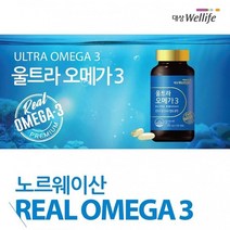 대상웰라이프 울트라오메가3 1 000mg x 180캡슐 99.99% 소형 어종 정제어유 사용 EPA와DHA 함유 혈행 개선 혈중 중성지질 개선 건조한 눈 개선 가족 영양제 인증