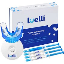 셀프치아미백 Luelli 치아 미백 키트 Carbamide Peroxide 젤 3개 재광화 1개 구강 트레이가 있는 라이트가 포함된 빠른 미백제.