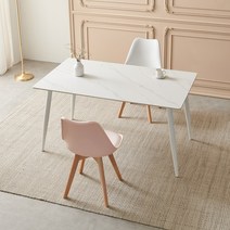 라로퍼니처 에버 1200 1400 포세린 통 세라믹 4인 식탁 세트, 1200 화이트, 스카이블루 의자1+그레이 의자1