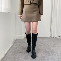 포디룩 [셋업가능!/S-L] 카라멜 세미A라인 모직 미니스커트