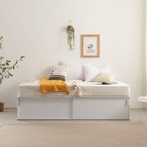 공간활용 수납형 게스트하우스 침대프레임 SS 깔끔한, 화이트