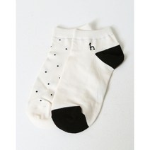 [헤지스 레이디스][HSSS3B104 BK]블랙 퍼피자수 면혼방 발목양말2종세트