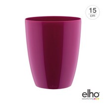 [엘호 elho] 브뤼셀 다이아몬드 라운드 오키드 하이 높은화분(15cm), 15cm/에그플랜트