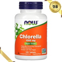 나우푸드 클로렐라 1000mg 120정 비타민C 비건 글루텐프리 베타카로틴 슈퍼푸드 할랄